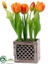 Silk Plants Direct Tulip - Orange - Pack of 6