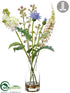 Silk Plants Direct Lilac, Thistle Arrangement - Lavender White - Pack of 4