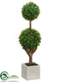 Silk Plants Direct Baby's Tear Double Ball Topiary - Green - Pack of 4