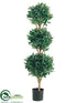 Silk Plants Direct Triple Ball Sweet Bay Topiary - Green - Pack of 1