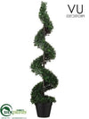 Outdoor Boxwood Spiral Topiary - Green - Pack of 2