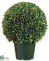 Silk Plants Direct Italian Bay Leaf Ball Topiary - Green - Pack of 1