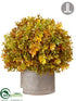 Silk Plants Direct Boxwood Ball Topiary - Green Brown - Pack of 2