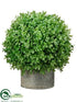 Silk Plants Direct Boxwood Ball Topiary - Green - Pack of 2