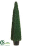 Silk Plants Direct Boxwood Cone Topiary - Green - Pack of 2