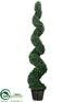 Silk Plants Direct Boxwood Spiral Topiary - Green Dark - Pack of 1