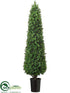 Silk Plants Direct Boxwood Cone Topiary - Green - Pack of 1