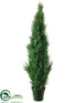 Silk Plants Direct Cedar Topiary - Green - Pack of 1