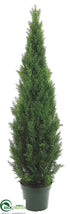 Silk Plants Direct Cedar Topiary Cone - Green - Pack of 1
