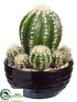 Silk Plants Direct Barrel Cactus - Green - Pack of 6