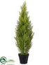 Silk Plants Direct Cedar Topiary - Green Light - Pack of 4