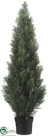 Silk Plants Direct Cedar Topiary - Green - Pack of 2