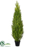 Silk Plants Direct Cedar Topiary - Green Light - Pack of 2