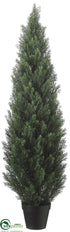 Silk Plants Direct Cedar Topiary - Green - Pack of 2