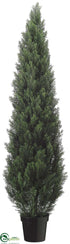 Silk Plants Direct Cedar Topiary - Green - Pack of 1
