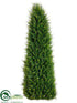 Silk Plants Direct Cypress Triangular Topiary - Green - Pack of 2