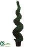 Silk Plants Direct Cedar Topiary Spiral - Green - Pack of 1