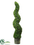 Silk Plants Direct Spiral Cedar Topiary - Green - Pack of 1
