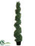 Silk Plants Direct Cedar Topiary Spiral - Green - Pack of 1