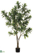 Silk Plants Direct Outdoor Dracaena Reflexa Tree - Green - Pack of 2