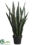 Silk Plants Direct Sansevieria - Green - Pack of 2