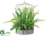 Silk Plants Direct Fern Arrangement - Green - Pack of 2