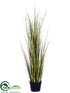 Silk Plants Direct Grass, Reeds - Green Burgundy - Pack of 2