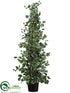 Silk Plants Direct Ivy Tower Topiary - Green Variegated - Pack of 2