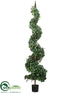 Silk Plants Direct Spiral Ivy Topiary - Green - Pack of 1