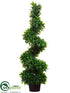 Silk Plants Direct Jade Plant Spiral Topiary - Green - Pack of 2