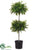 Silk Plants Direct Olive Double Ball Topiary - Green Two Tone - Pack of 2