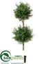 Silk Plants Direct Locust Double Ball Topiary - Green - Pack of 2