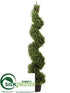 Silk Plants Direct Spiral Topiary - Green - Pack of 1