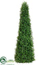 Silk Plants Direct Locust Triangular Topiary - Green - Pack of 2