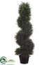 Silk Plants Direct Rosemary Topiary Spiral - Green - Pack of 2