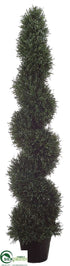 Silk Plants Direct Rosemary Topiary Spiral - Green - Pack of 1