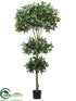 Silk Plants Direct Shikiba Triple Ball Topiary - Green - Pack of 2