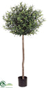 Silk Plants Direct Olive Topiary Ball - Green Two Tone - Pack of 2