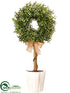 Silk Plants Direct Boxwood Topiary - Green - Pack of 2