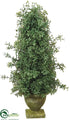 Silk Plants Direct Boxwood Cone Topiary - Green - Pack of 2