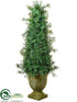 Silk Plants Direct Boxwood Cone Topiary - Green - Pack of 2