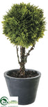 Silk Plants Direct Cedar Ball Topiary - Green - Pack of 4