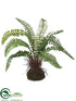 Silk Plants Direct Woodland Fern - Green - Pack of 6