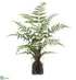 Silk Plants Direct Forest Fern - Green - Pack of 4