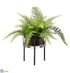 Silk Plants Direct Leather Fern - Green - Pack of 2