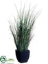 Silk Plants Direct Bamboo, Zebra Grass - Green - Pack of 4