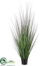 Silk Plants Direct Grass Bush - Green Mauve - Pack of 6