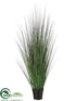 Silk Plants Direct Grass Bush - Green Mauve - Pack of 4