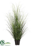 Silk Plants Direct Grass Bush - Green Two Tone - Pack of 4