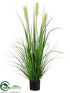 Silk Plants Direct Foxtail Reed Grass - Green - Pack of 4